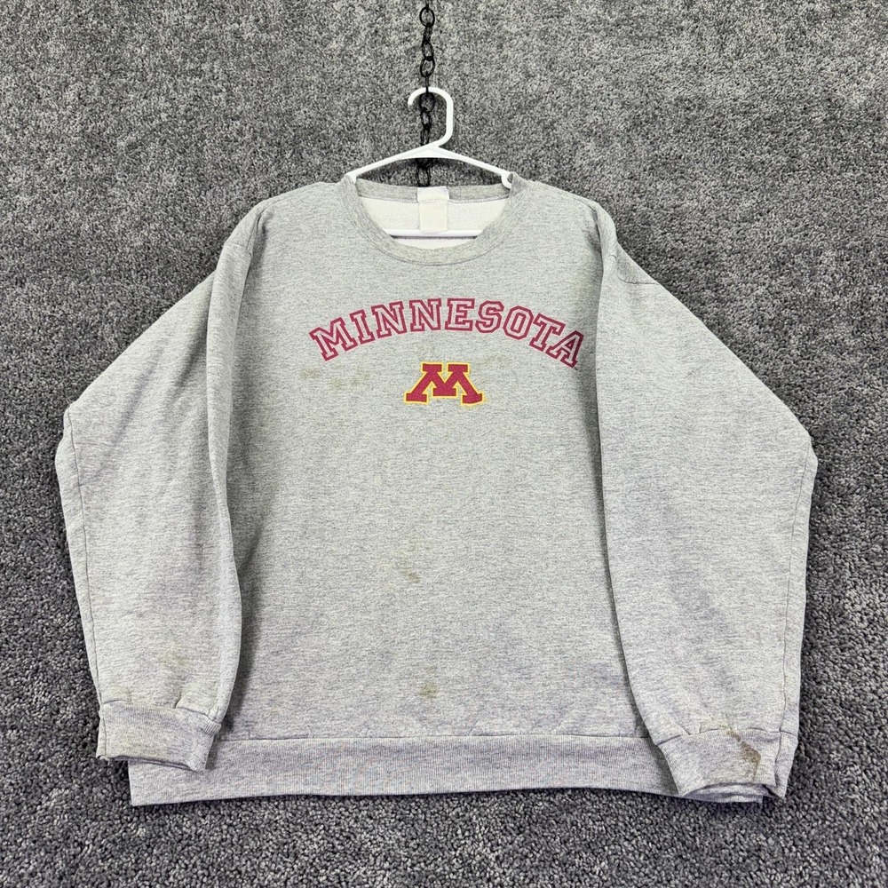 Vtg Minnesota Golden Gophers Sweatshirt Womens Large Gray NCAA CSA Crewneck